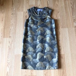 Vera wang dress shimmery midi short sleeve 4